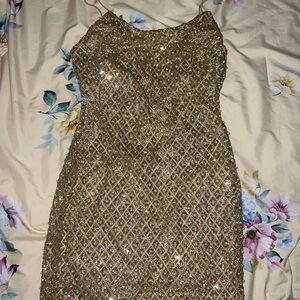 Gold Sparkle Bodycon Dress